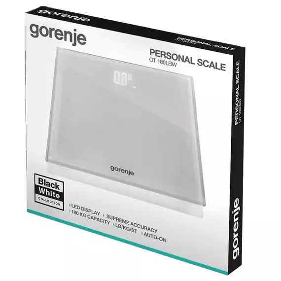 Cântar de podea Gorenje OT180LBW, Alb, 2 image
