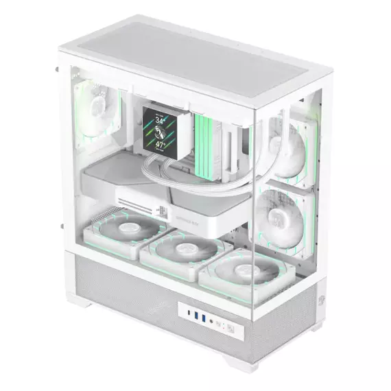 Carcasă PC Gamemax VISTA 2 AW, Midi-Tower, Fără PSU, Alb, 5 image