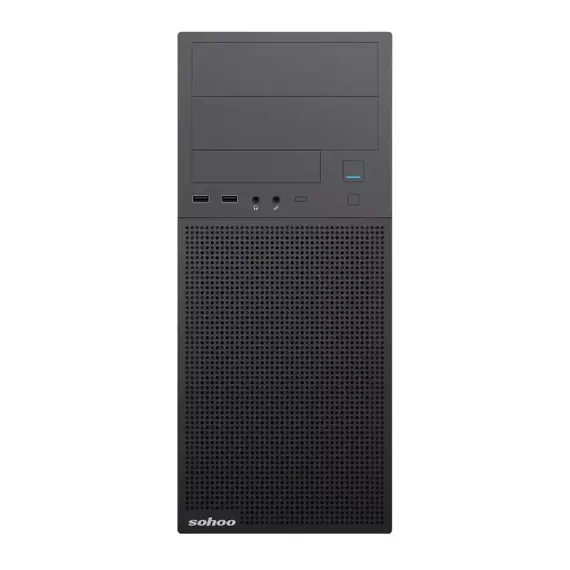 Carcasă PC Sohoo 2816BK, Midi-Tower, ATX, Negru, 3 image