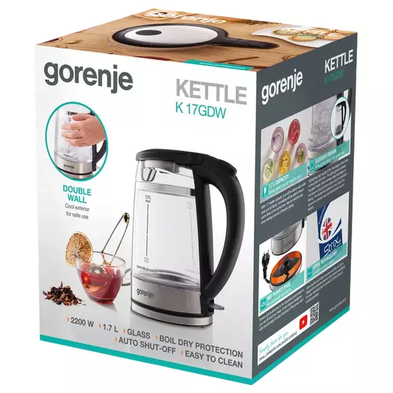 Fierbător electric Gorenje K17GDW, Negru, 4 image