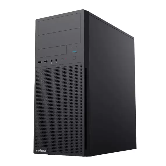 Carcasă PC Sohoo 2816BK, Midi-Tower, ATX, Negru, 2 image