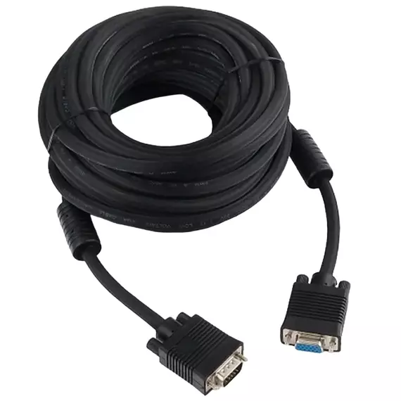Cablu Video Cablexpert CC-PPVGAX-10M-B, VGA D-Sub (M) - VGA D-Sub (M), 10m, Negru, 4 image