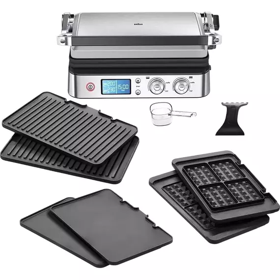 Grătar electric Braun CG 9047, 2000W, Negru | Oţel inoxidabil, 2 image