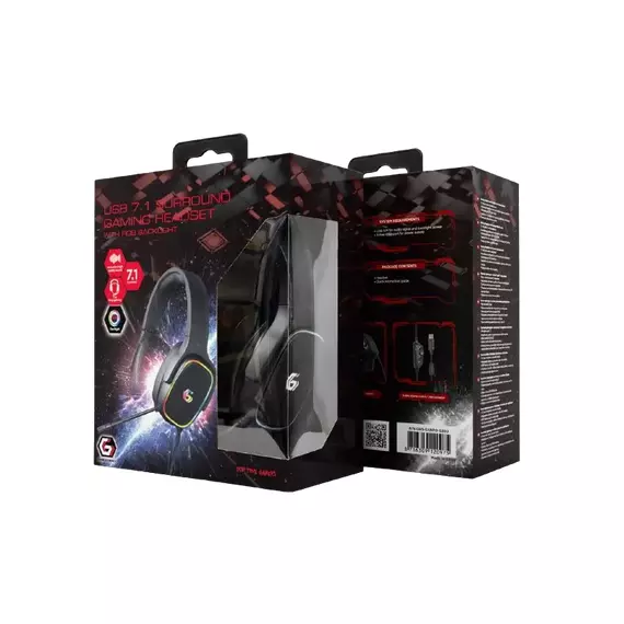Căști gaming Gembird GHS-SANPO-S300, Cu fir, Negru, 4 image