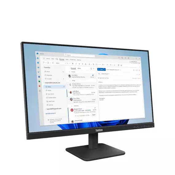 23,8" Monitor Lenovo ThinkVision S24-4e, IPS 1920x1080 FHD, Negru, 6 image