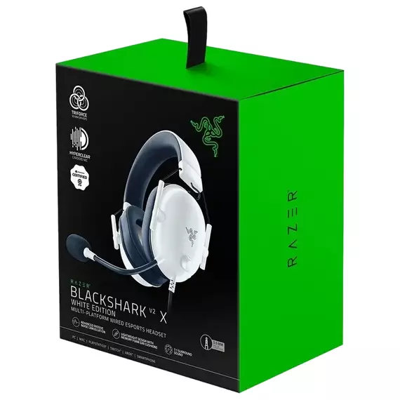 Căști gaming Razer BlackShark V2 X, Cu fir, Alb, 6 image
