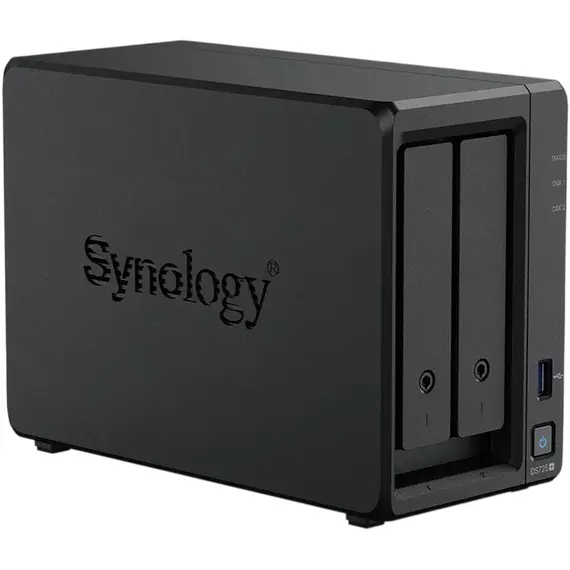 SYNOLOGY  "DS725+", 2-bay, AMD Ryzen 2-core 2.6-3.1Ghz, 1x4Gb+1Slot, 1x2.5GbE, 1x1GbE, 2xM.2 NVMe, 6 image