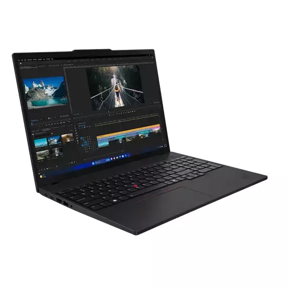 Laptop Business 16" Lenovo ThinkPad E16 Gen 3, Negru, Intel Core Ultra 7 256V, 16GB/512GB, Fără SO, 2 image