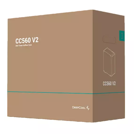 Carcasă PC Deepcool CC560 V2, Full-Tower, Fără PSU, Negru, 8 image