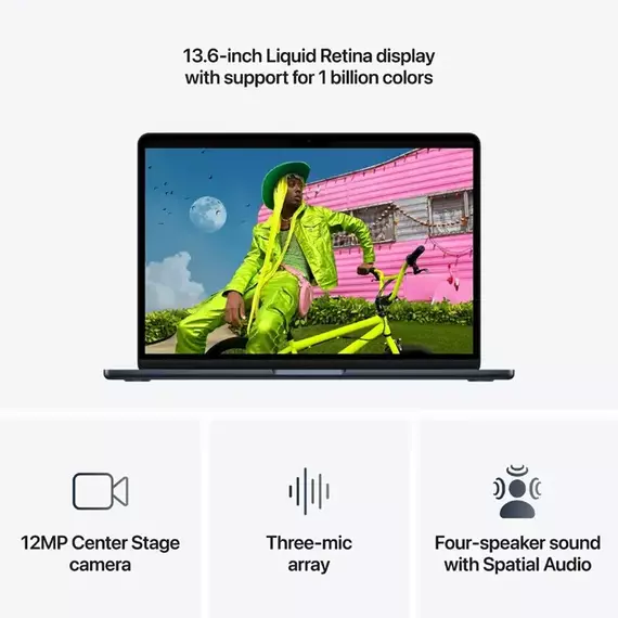 NB Apple MacBook Air 13.6" Z1L6000BQ Midnight (M5 16Gb 512Gb) 70W charger, 3 image