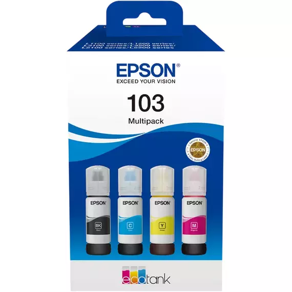 Recipient de cerneală Epson 103 EcoTank 4-Colour Multipack, 65ml, Multipachet 4 culori, 2 image