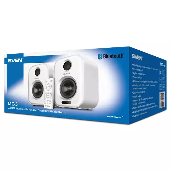 Sistem audio 2.0 CH SVEN MC-5, Alb, 6 image