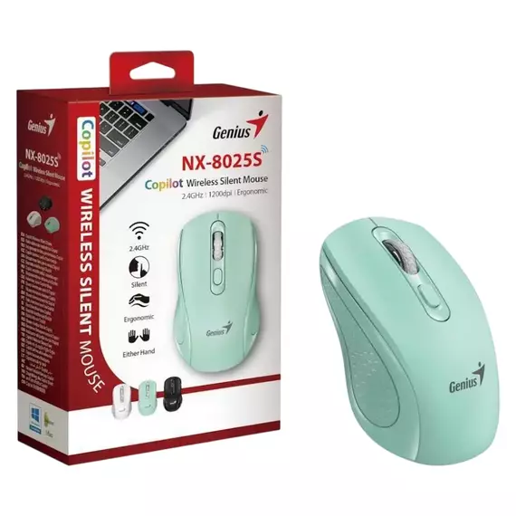 Mouse Genius NX-8025S, Aquamarine, 5 image