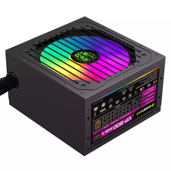 Sursă Alimentare PC Gamemax VP-800-RGB-S, 800W, ATX, Nemodular, 8 image