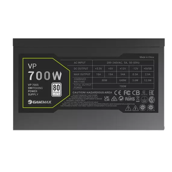 Sursă Alimentare PC Gamemax VP-700S, 700W, ATX, Nemodular, 3 image