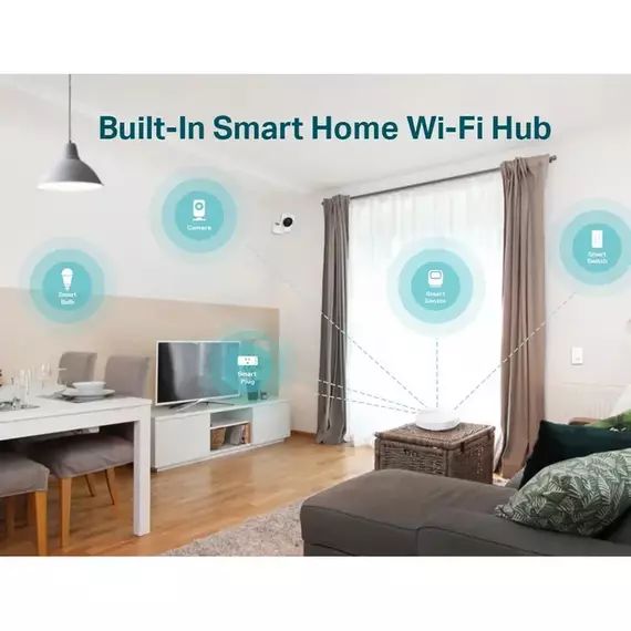 Whole-Home Mesh Dual Band Wi-Fi AC System TP-LINK, "Deco M5(1-pack)", 1300Mbps, MU-MIMO, Gbit, BT, 8 image