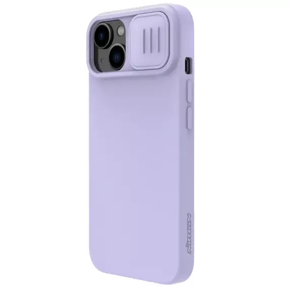 Husă Nillkin iPhone 15 Plus, CamShield Silky Silicone, Misty Purple, 3 image