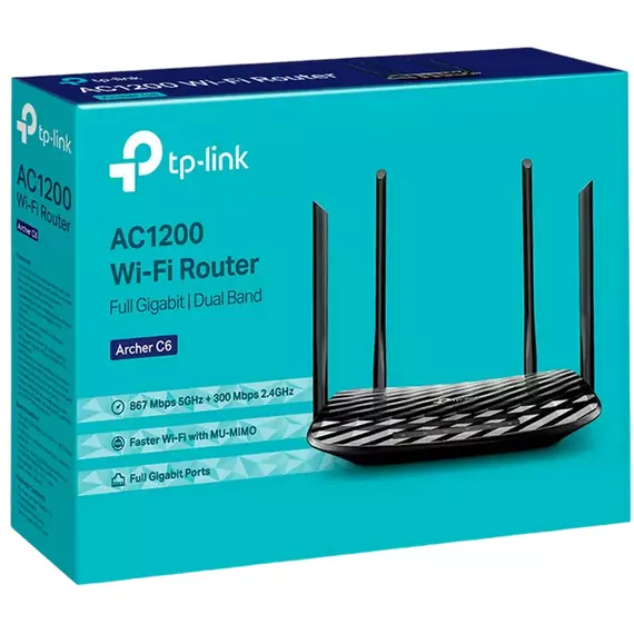 Router fără fir TP-LINK Archer C6, Negru, 4 image