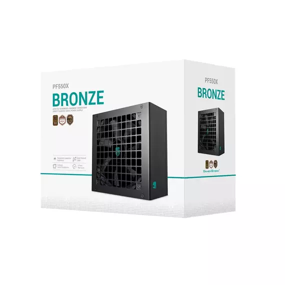 Power Supply ATX 550W Deepcool GamerStorm PF550X, 80+Bronze,120mm, Active PFC, DC/DC, Flat cable des, 8 image