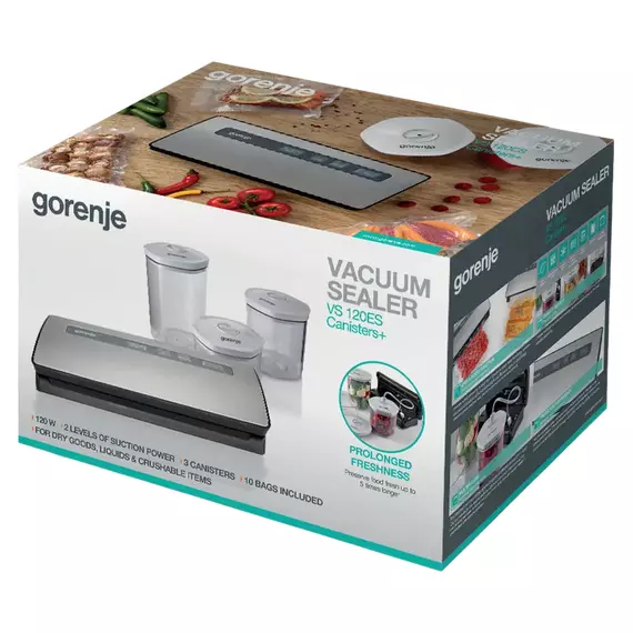 Aparat de vidat Gorenje VS120ES, Oțel inoxidabil, 3 image