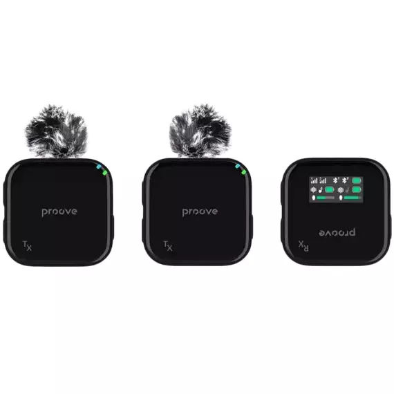 Microfon portabil pentru înregistrare vocală Proove Studio, Fără fir, Negru, 5 image