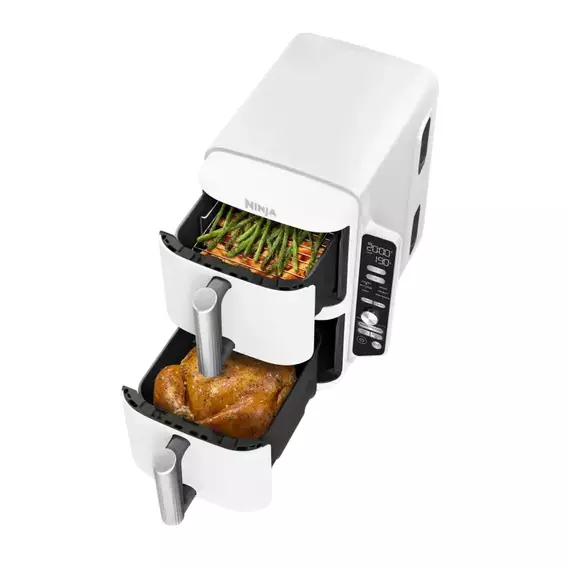 Friteuză cu aer cald Ninja Double Stack XL SL400EUWH, Alb, 5 image
