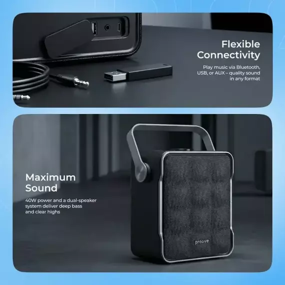 Boxă portabilă Proove Fader, Negru, 6 image