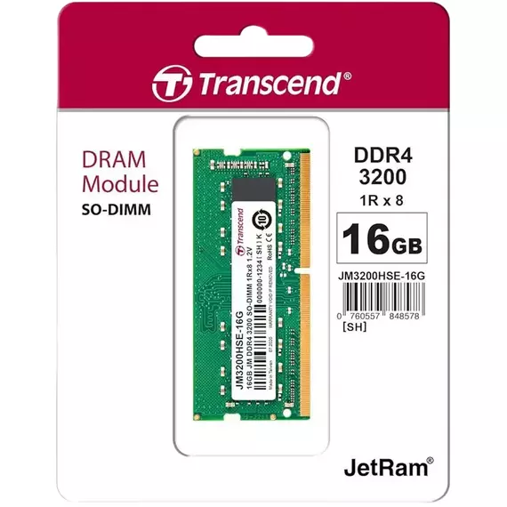 Memorie RAM Transcend JM3200HSE-16G, DDR4 SDRAM, 3200 MHz, 16GB, 3 image