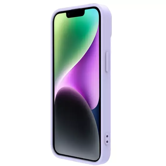 Husă Nillkin iPhone 15 Plus, CamShield Silky Silicone, Misty Purple, 2 image