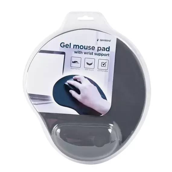 Mouse Pad Gembird MP-GEL-GR, 240mm x 220mm, Gri, 2 image