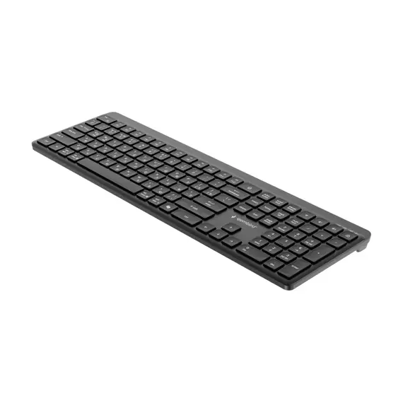 Wireless Keyboard Gembird Slim Pro Business KB-WPS-03-CYRL, Chocolate, 2.4Ghz, EN/RU, Black, 3 image