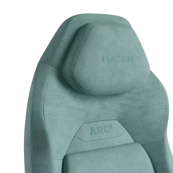 Scaun Gaming HATOR Arc 3 L, Velur, Turcoaz, 2 image