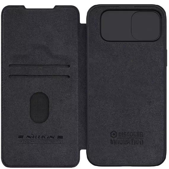 Husă tip carte Nillkin iPhone 15 Plus - Qin Pro, Negru, 4 image