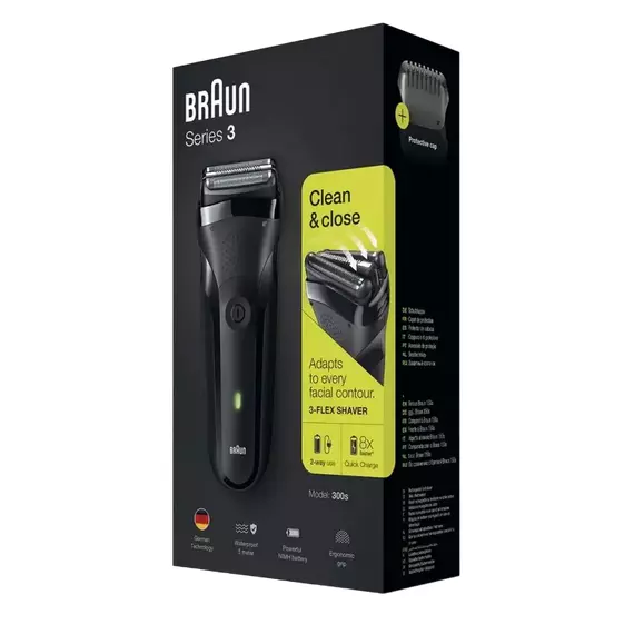 Aparat de ras electric BRAUN Series 3 300s, Negru, 5 image