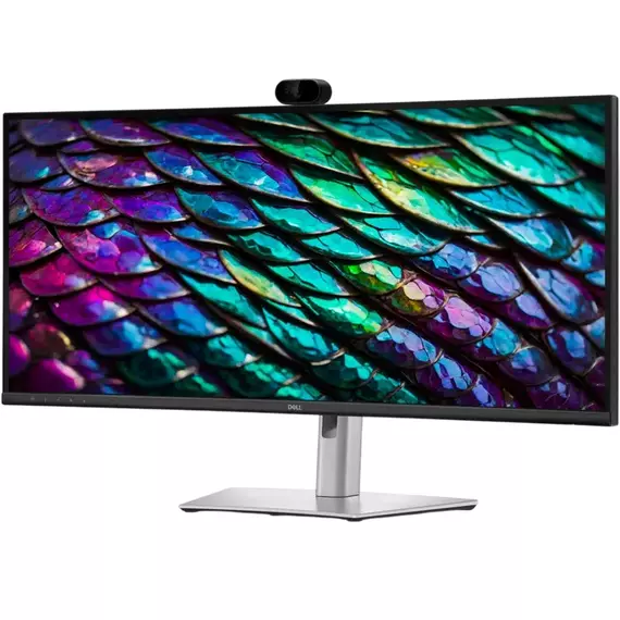 34" Monitor Gaming DELL P3426WEB, IPS 3440x1440 WQHD, Argintiu, 3 image