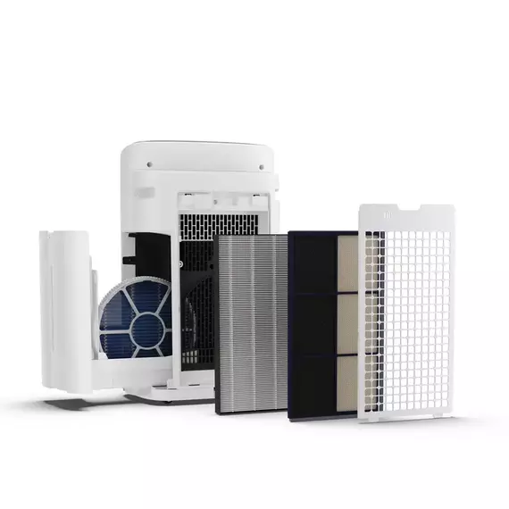 Umidificator și purificator de aer Sharp UA-KIN52E-W, Alb, 6 image