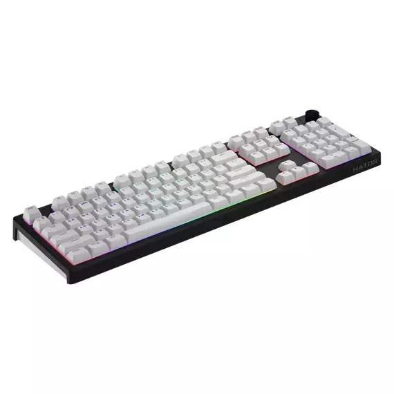 Tastatură HATOR Skyfall 100, Cu fir / Fără fir, Negru | Alb, 2 image