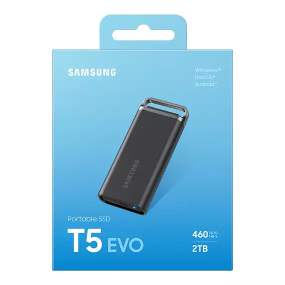 SSD portabil extern Samsung T5 EVO, 2 TB, Negru (MU-PH2T0S/EU), 6 image