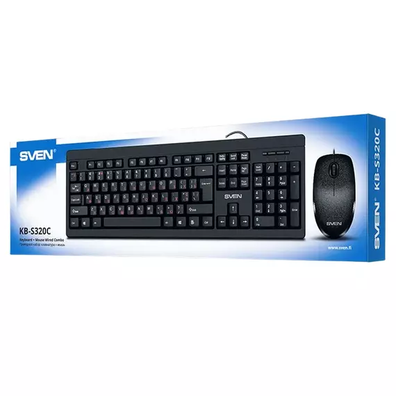 Set Tastatură + Mouse SVEN KB-S320C, Cu fir, Negru, 6 image