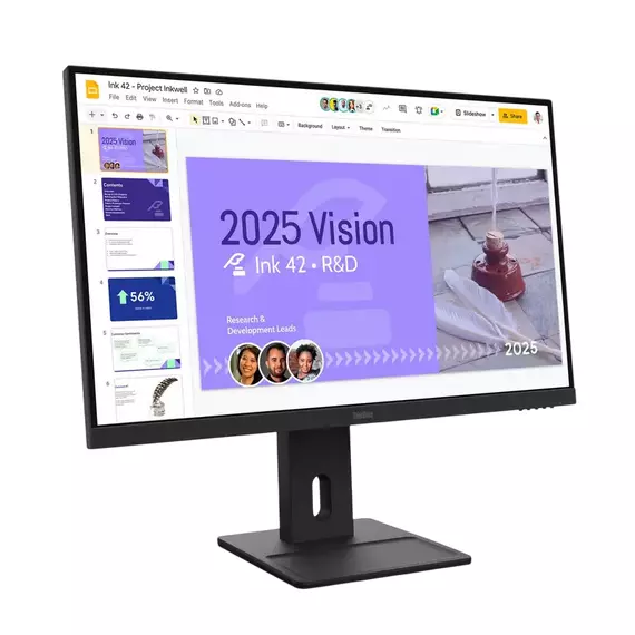 27" LENOVO ThinkVision E27Q-40, Black, IPS 2560x1440, 3 image