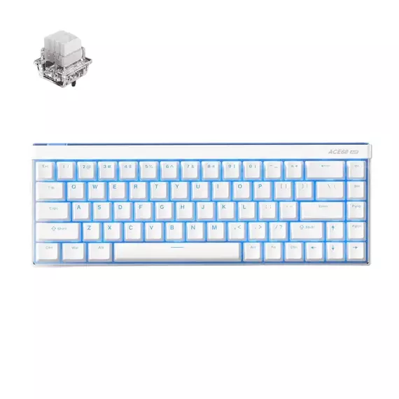 Tastatură MCHOSE Ace 68 Air, Cu fir, Snow White, 2 image