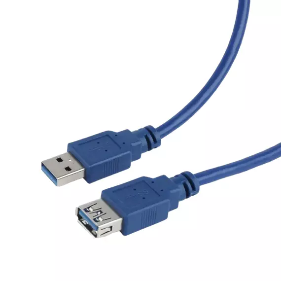 Cablu prelungitor Cablexpert CCP-USB3-AMAF-6, USB Type-A (F)/USB Type-A (M), 1,8m, Albastru, 2 image