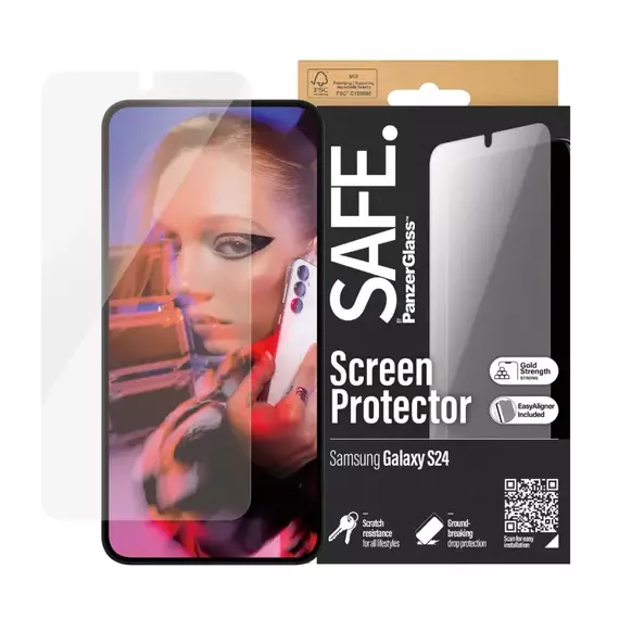 Sticlă de protecție PanzerGlass SAFE. Ultra-Wide Fit Samsung Galaxy S24, Transparent, 4 image