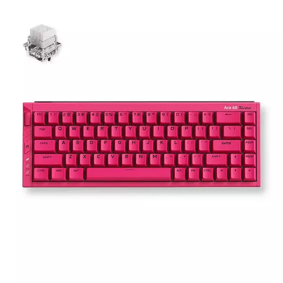 Tastatură MCHOSE Ace 68 Turbo, Cu fir, Berry Red, 2 image