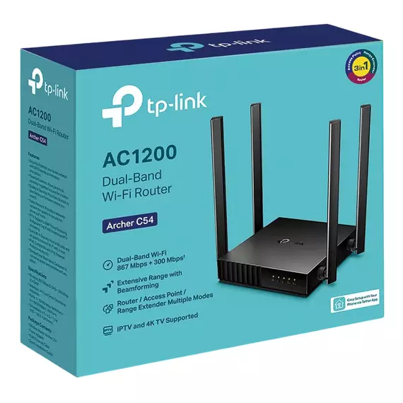 Router fără fir TP-LINK Archer C54, Negru, 4 image
