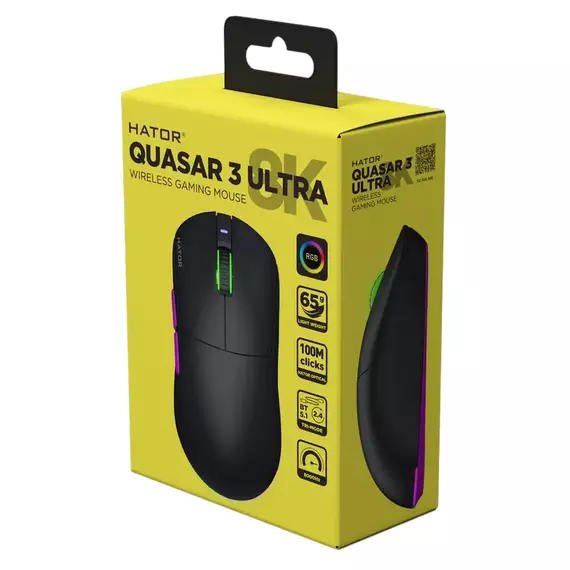 Gaming Mouse HATOR Quasar 3 Ultra 8K, Negru, 4 image