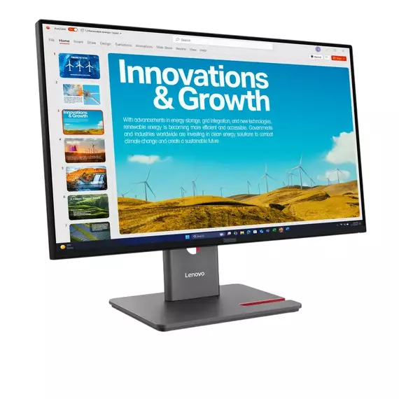 23,8" Monitor Lenovo P24QD-40, IPS 2560x1440 WQHD, Eclipse Black, 5 image