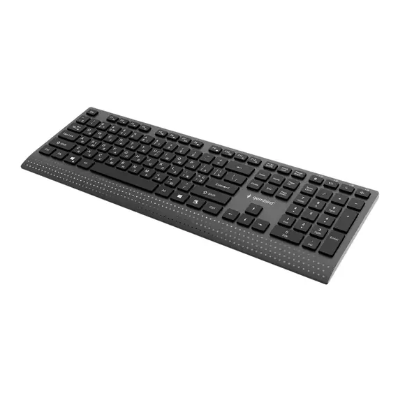 Keyboard Gembird KB-MCH-06-CYRL, Slimline, Chocolate type, 1.8m, USB-A + C, EN/RU, Black, 6 image