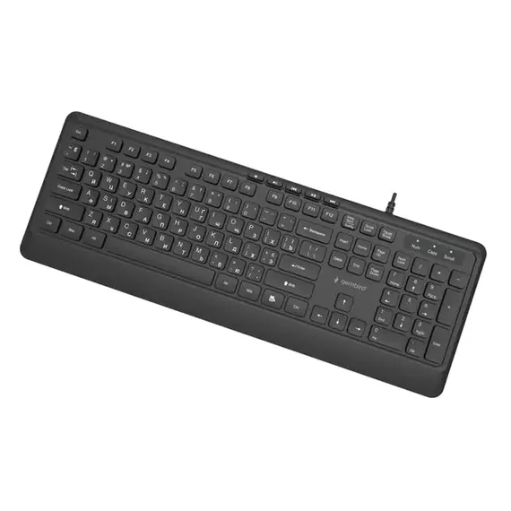 Keyboard Gembird KB-MCH-05-CYRL, Slimline, 12 FN keys, 5 multimedia keys, Chocolate type, 1.8m, USB, 5 image