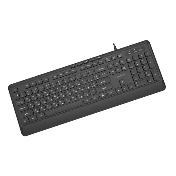 Keyboard Gembird KB-MCH-05-CYRL, Slimline, 12 FN keys, 5 multimedia keys, Chocolate type, 1.8m, USB, 3 image